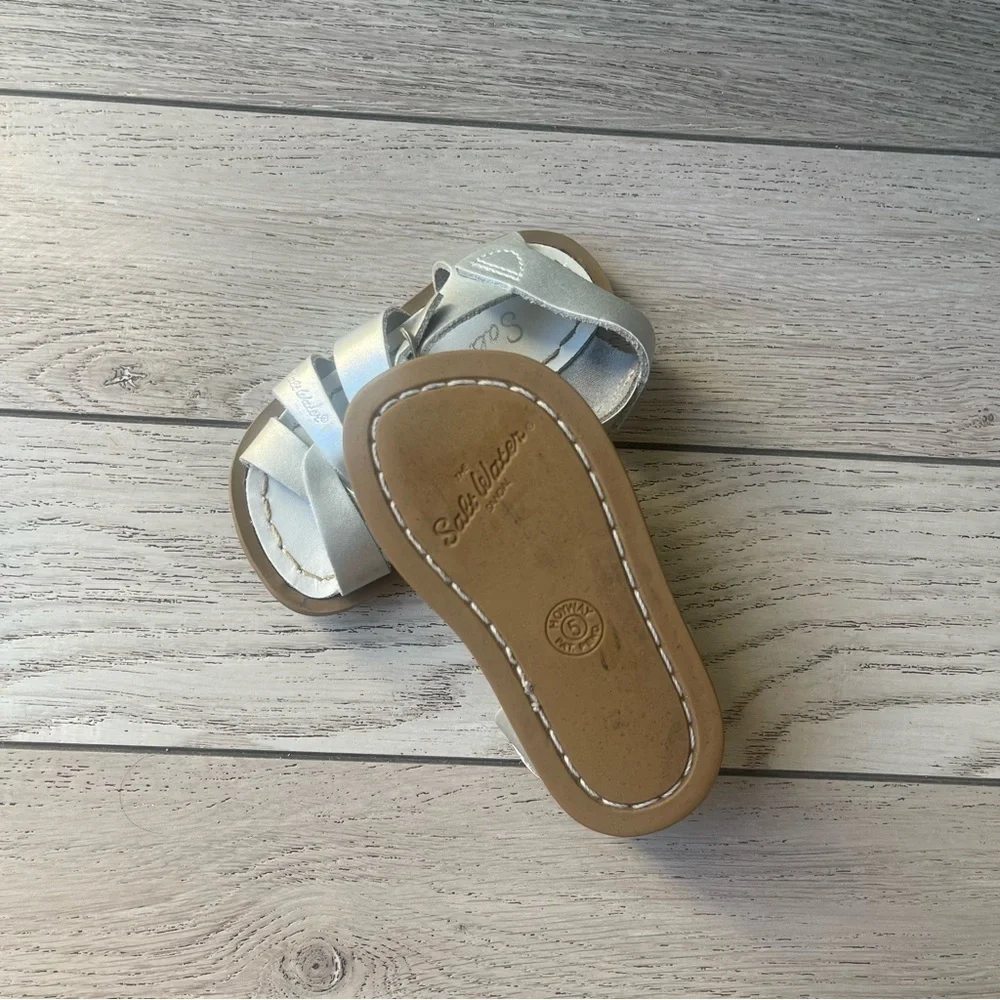 Salt Water Stylish Kids Sandals in Silver